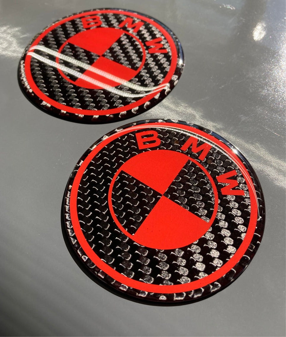 BMW Roundel Emblem Set (82/74mm) – Custom Carbon Emblems